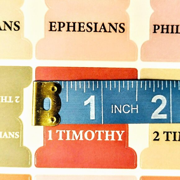 Laminated Bible Tabs ~ Large Print ~ Modern Earth-Tone Colors ~ Placement Guide - Picture 11 of 13